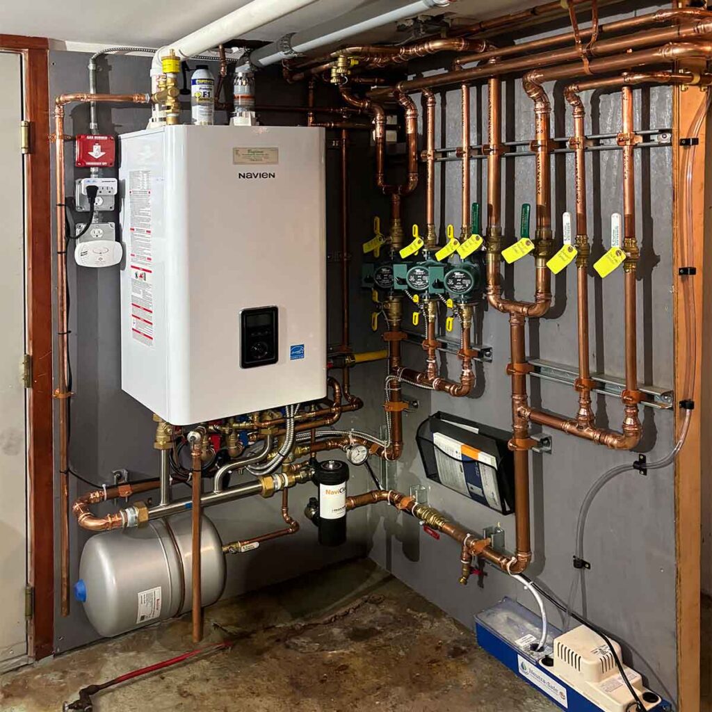 Gas combi boiler installation