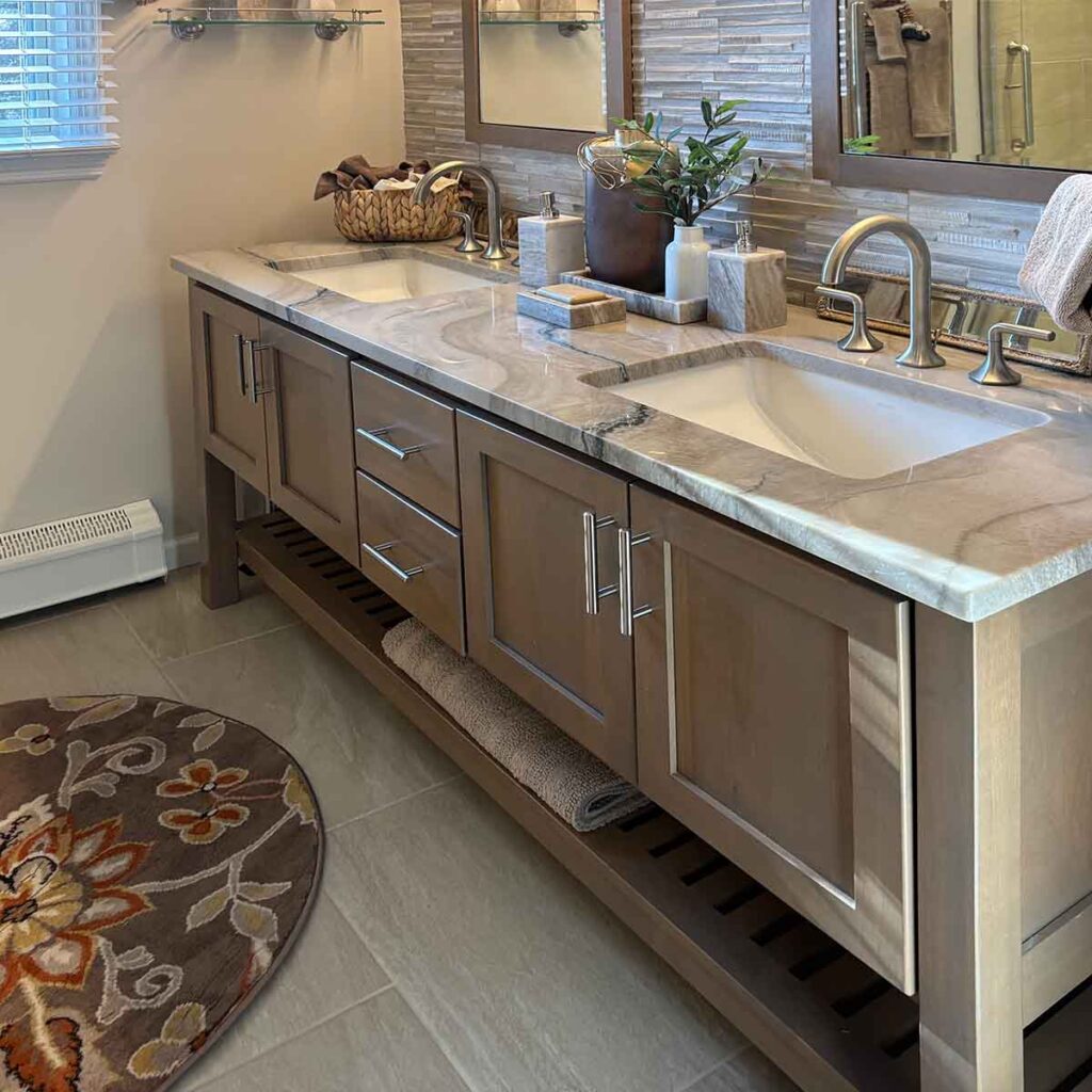 Double sinks in Bathroom renovation